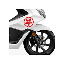 Deeb Army Pcx Yıldız Sticker Etiket Mat Kırmızı 2 Adet