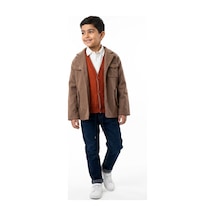Xo Kids Erkek Çocuk 4lu Alt Üst Takım 6-9 Yaş 13220 Camel