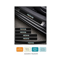 Araç Modeline Özel Opel Meriva Karbon Kapı Eşiği Koruma Seti 5 Parça Premium Renkli Baskı