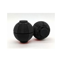 Alvera Press Küresi 3d Baskı Dönüşen Mekanik Fidget Stres Oyuncağı-siyah-siyah