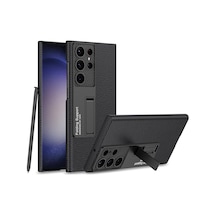 Galaxy Uyumlu S24 Ultra Kılıf Pazarplus Kıpta Standlı Kılıf Siyah