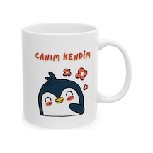 Canım Kendim Hediyelik Baskılı Porselen Beyaz Lüks Kupa Bardak Beyaz