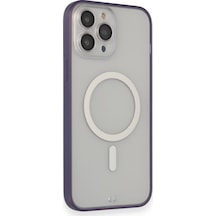 Newface Apple Uyumlu iPhone 14 Pro Max Kılıf Grand Magneticsafe Kapak - Mor mor