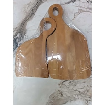 2'li Ahşap Dekoratif Kesme Ve Sunum Tahtası Ahşap