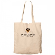 Princeton University Text Logo Krem Kanvas Bez Çanta