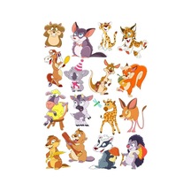 Sevimli Hayvanlar Sticker Set-1 16 Parça Telefon, Tablet, Defter, Laptop Sticker