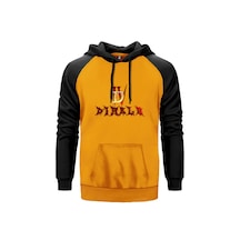 Diablo Iv Logo Ve Text Sarı Renk Reglan Kol Sweatshirt Sarı