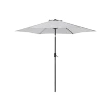 Varese 270 Cm Metal Ayaklı Bahçe Şemsiyesi, 360 Döner, Ayarlanabilir Açık Gri