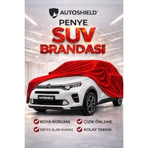 Citroen C3 Aircross Penye Suv Araç Brandası Kalın Kumaş Garaj Brandası Oto Araç Koruma Örtüsü Kırmız