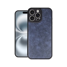 Newface - 240 - Apple iPhone Uyumlu 16 Pro Kılıf Aras Deri Kapak - Csmo-tex - - Lacivert