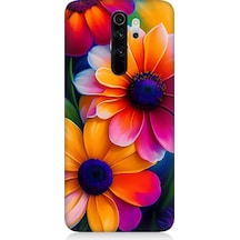 Xiaomi Redmi Note 8 Pro Uyumlu Silikon Kılıf Soft Renkli Çiçekler