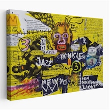 Harita Sepeti Jean Michel Basquiat Şehir Sanatı Kanvas Tablo-5095-50x70