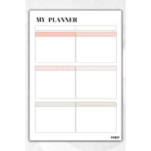 Zamansız Çok Amaçlı Günlük Haftalık Aylık Planlayıcı - A4 Ebat Yapılacaklar - 30 Yaprak - Planner - 1361 Çok Renkli