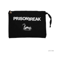 Zepplin Giyim Prison Break 2 Siyah Clutch Astarlı Cüzdan / El Çantası