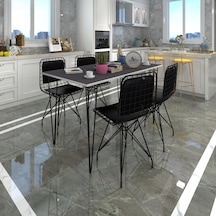 Knsz masa sandalye takımı hem75mazlum grisyh 100*070 sm 4 sandalye syhsyh sırt minderli