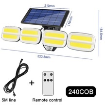 Solar Aydınlatma 4 Kafa Işık 3 Aydınlatma Modu Duvar Lambası 240-cob