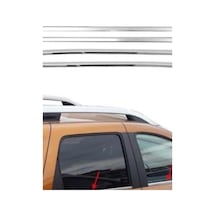 Dacia Duster 2018-2019-2020-2021-2022 Krom Cam Çıtası 4 Parça Paslanmaz Çelik