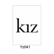 Yazı Desenler Stencil Şablon 20X20 Yz-041