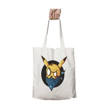 Art Hediye Pokemon Bad Pikachu For Light Shirts İki Tarafı Kalıcı Baskılı Yıkanabilir Çanta Çok Renkli