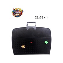 Fermuarlı 25x35 Resim Çantası, Proje Çantası Delikli Model Su Geçirmez 28x38 Cm Siyah