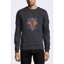 Zeppelın Icarus Wıng Metal Baskılı Erkek Sweatshirt