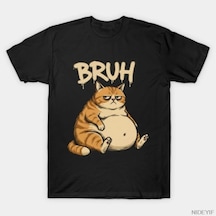 Tarzsokak Bruh Cat Reaction Meme T-shirt Erkekler Kadınlar İçin %100 Pamuklu Tişörtler 3xs-3xl Üstler 1 Çok Renkli
