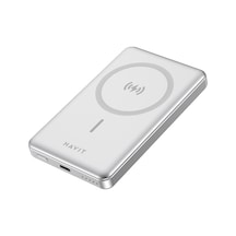 Havit PB5203 10000mAh 20 W Magsafe Ultra İnce Manyetik Kablosuz Powerbank Gri