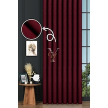 Petek Fon Perde V-1043 Bordo Bordo