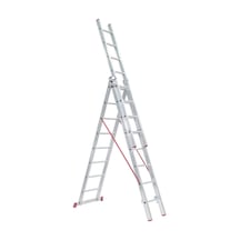 Elmas Serisi - 3 Parça X 3 Metre 9 Metre A Ti Pi Alüminyum Merdiven - Yerli Üretim