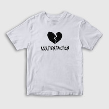 Presmono Unisex Çocuk Broken Heart Xxxtentacion T-shirt Beyaz