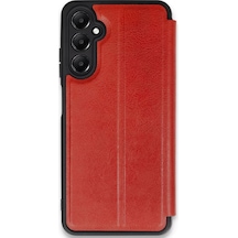 Newface Samsung Galaxy A35 5g Kılıf Flip Cover - Kırmızı