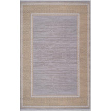 Artemis Halı Mina 03026a Gri Gold Çerçeve Desen Bambu Halı