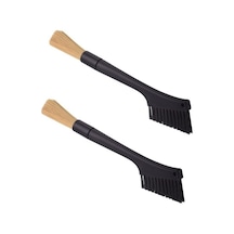 Metabagua 2 Paket Kahve Makinesi Temizleme Fırçası, Çıkarılabilir Çift Toz Alma Espresso Öğütücü Fırça Aksesuarları 9f4wcv Siyah