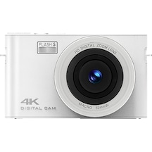 Hallow 4k Dijital Kamera Dijital Video Kamera 64mp 3 İnç Ips Beyaz