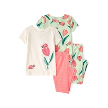 Carter's Küçük Kız Çocuk Pijama Set 2u595710 Pembe-yeşil