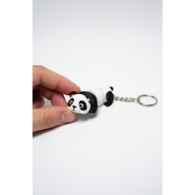 Panda Figürlü Hareketli Anahtarlık