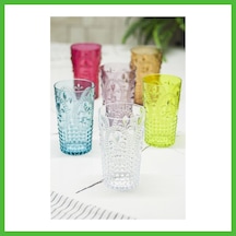 Vaveni Akrilik Renkli 6'lı Uzun Bardak & Su Meşrubat Bardağı 750 Ml Büyük Boy & Cam Değildir Arz