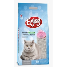 Enjoy Bebek Pudra Kokulu İnce Topaklaşan Bentonit Kedi Kumu 10 L