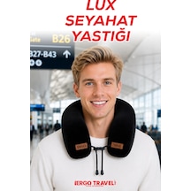 Viscofoam Lux Ortopedik Seyahat Yastığı Visco Boyun Destekli Seyahat Yastığı - Siyah | Ergo Travel
