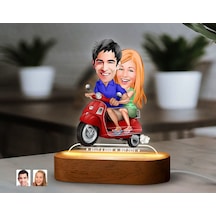 Bk Gift Kişiye Özel Sevgili Karikatürlü Dekoratif 3d Biblo Led Işıklı Gece Lambası-10, Düğün Hediyesi, Yıl Dönümü Hediyesi Kobitmeyen138285 Bk Gift