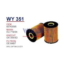 Wunder Wy351 Yag Filtresi - Chevrolet Captiva 2.0 Cdti, Antara 540123394