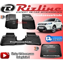 Suzuki Vitara 3D Paspas + Bagaj Havuz Siyah 2016 Sonrası Rizline