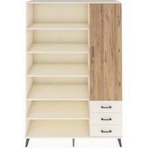 Hyperion Dolap 9 Raflı 3 Çekmeceli Tek Kapaklı 132x44x195 Aytaşı-çam/aytaşı Atlas Çam/aytası