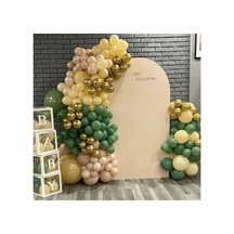 Krom Gold Çöl Kumu Sütlü Kahve Ve Küf Yeşili Balon Zinciri 100 Adet Mix