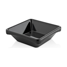6 Adet Melamin Kare Minimal Sosluk Ve Çerezlik - 12x12 Cm 210 Ml Siyah Makinede Yıkanabilir