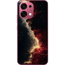 Oppo A6 Pro Uyumlu Uzay Boşluğu Baskılı Silikon Kılıf Renkli