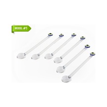 Büro Ev Ofis Mutfağı İçin 6adet Cam Yapım Renkli Çay Kaşığı Seti Diğer