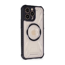 Apple iPhone Uyumlu,12 Pro Max Kılıf Prag Magneticsafe Kapak - Siyah Çok Renkli