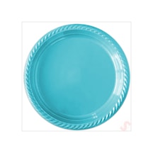 Plastik Tabak, 22cm X 24 Adet - Mavi