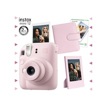 Fujifilm Instax Mini 12 Fotoğraf Makinesi + 10'lu Film + Çerçeve + Kare Albüm Seti Pembe